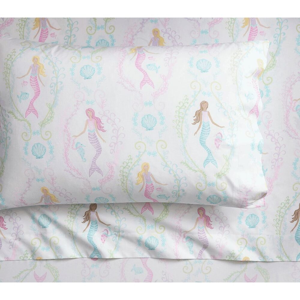 Pottery Barn Kids Bailey Mermaid Twin Sheets